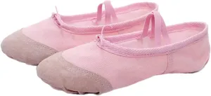 1 Pair Flats for Toddler Girls Women Ballet Flats Shoes Bell Dance Shoes Foldable Flats Shoes Ballet Practice Shoes Ballet Shoes Slippers Pointe Shoes Pink Child Aldult