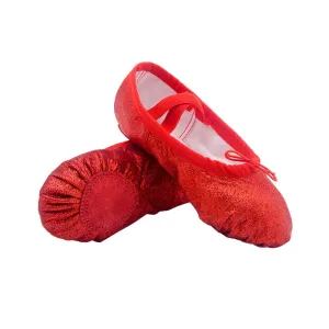 1 Pair Girl Ballet Flats Slipper for Kids Sneakers Slippers Women Ballet Shoes Womens Flat Shoes Toddler Slippers Women Flats Shoes Exercise Shoes Child Pocket Red