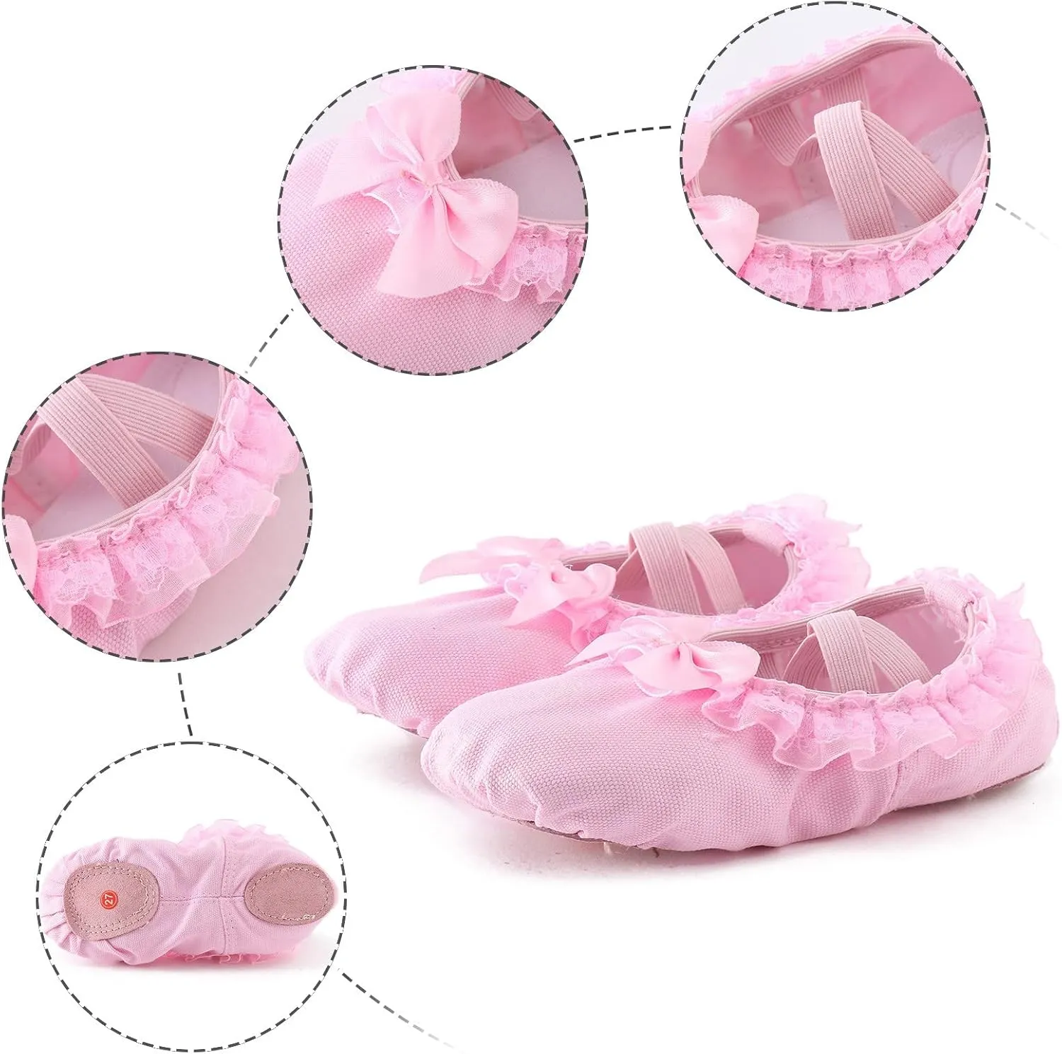 2 to 12 Years Little Boys Comfortable Shoes Children Dance Shoes Strap Ballet Shoes Toes Indoor Yoga Training