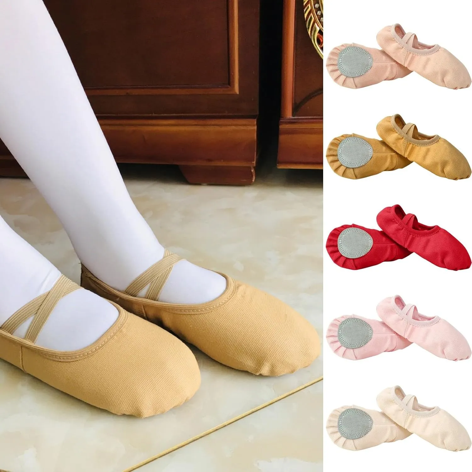 2 to 12 Years Little Boys Comfortable Shoes Children Dance Shoes Strap Ballet Shoes Toes Indoor Yoga Training