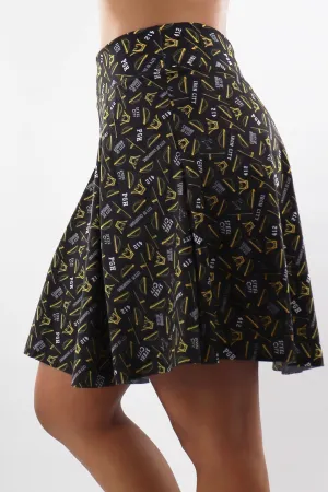 3016 - The Pittsburgh Hometown Swift Motion Skort - Black & Gold Print - FINAL SALE