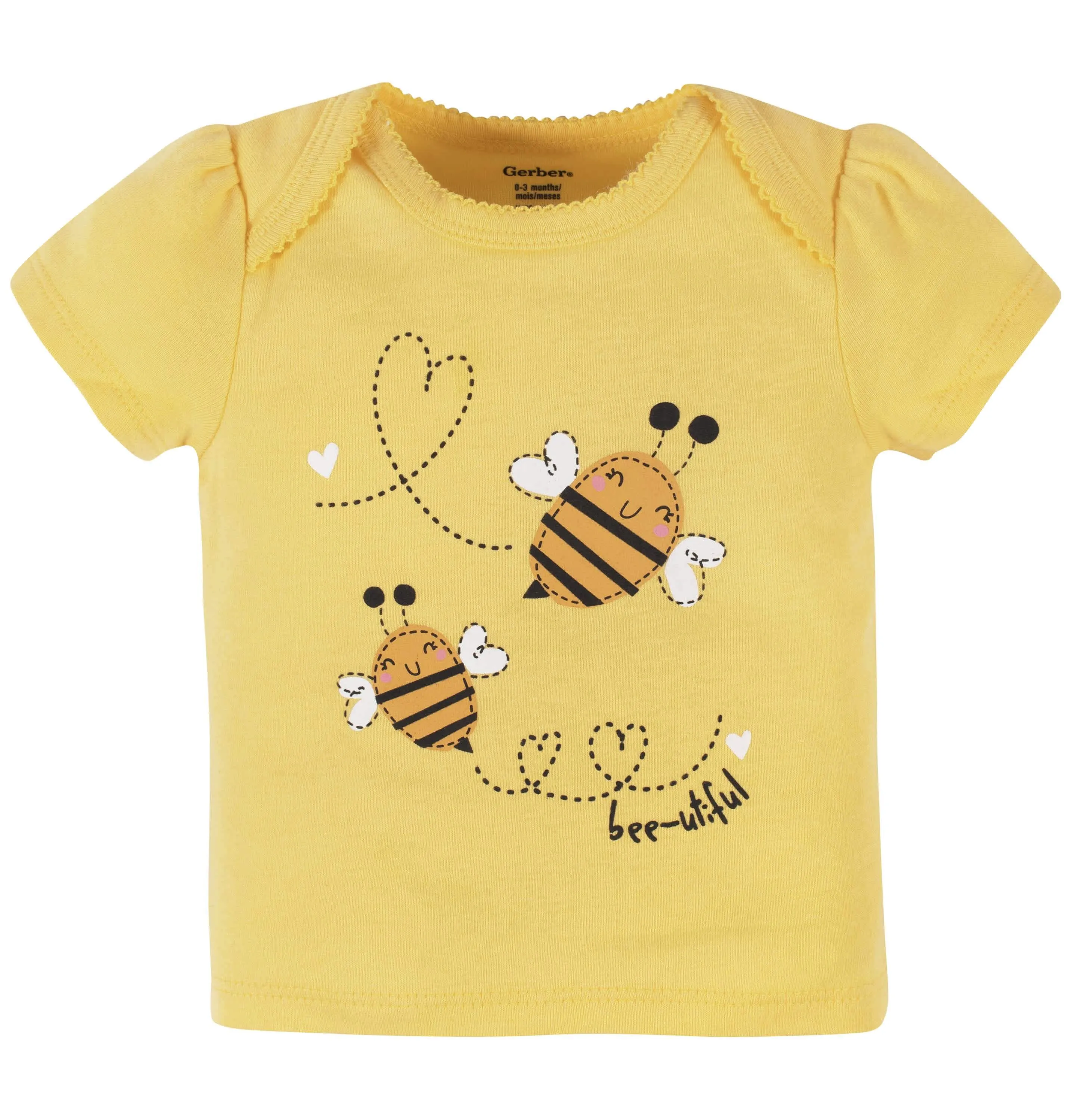 4-Piece Baby Girls Bee Garden Onesies® Bodysuit, Tee, Skort & Pant Set