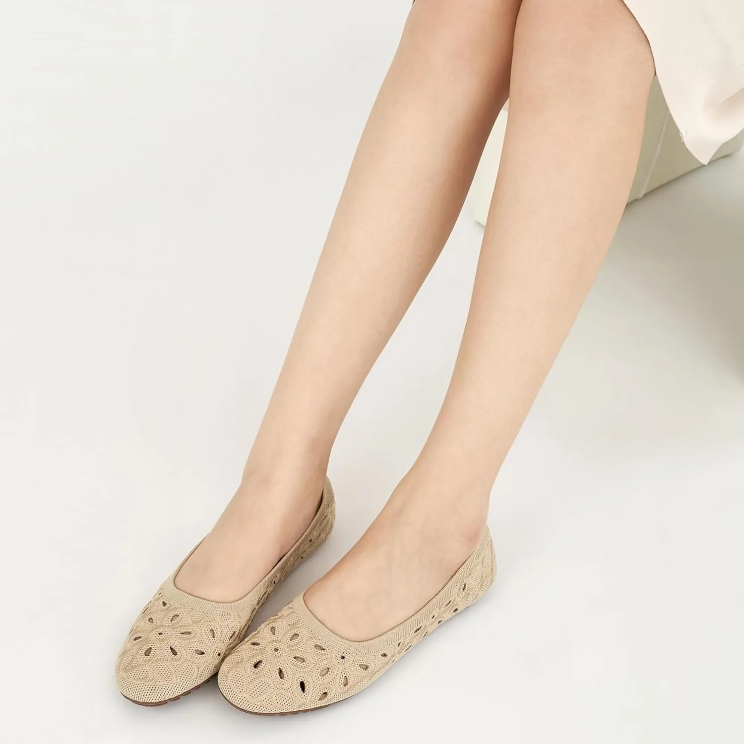 Ablanczoom Ballet Flats Shoes for Women: Round Toe Slip on Summer Comfortable Dress Shoes for Work Casual Wedding