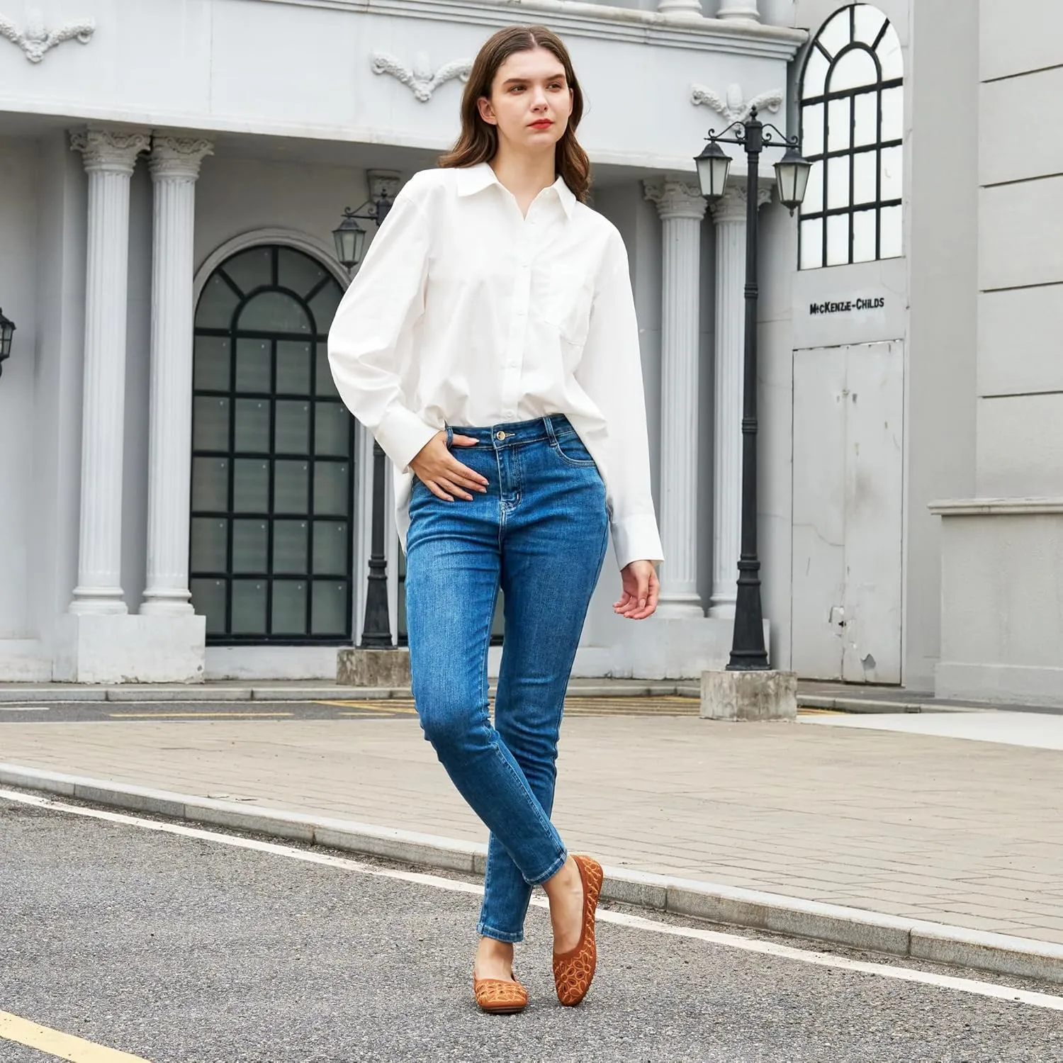 Ablanczoom Ballet Flats Shoes for Women: Round Toe Slip on Summer Comfortable Dress Shoes for Work Casual Wedding