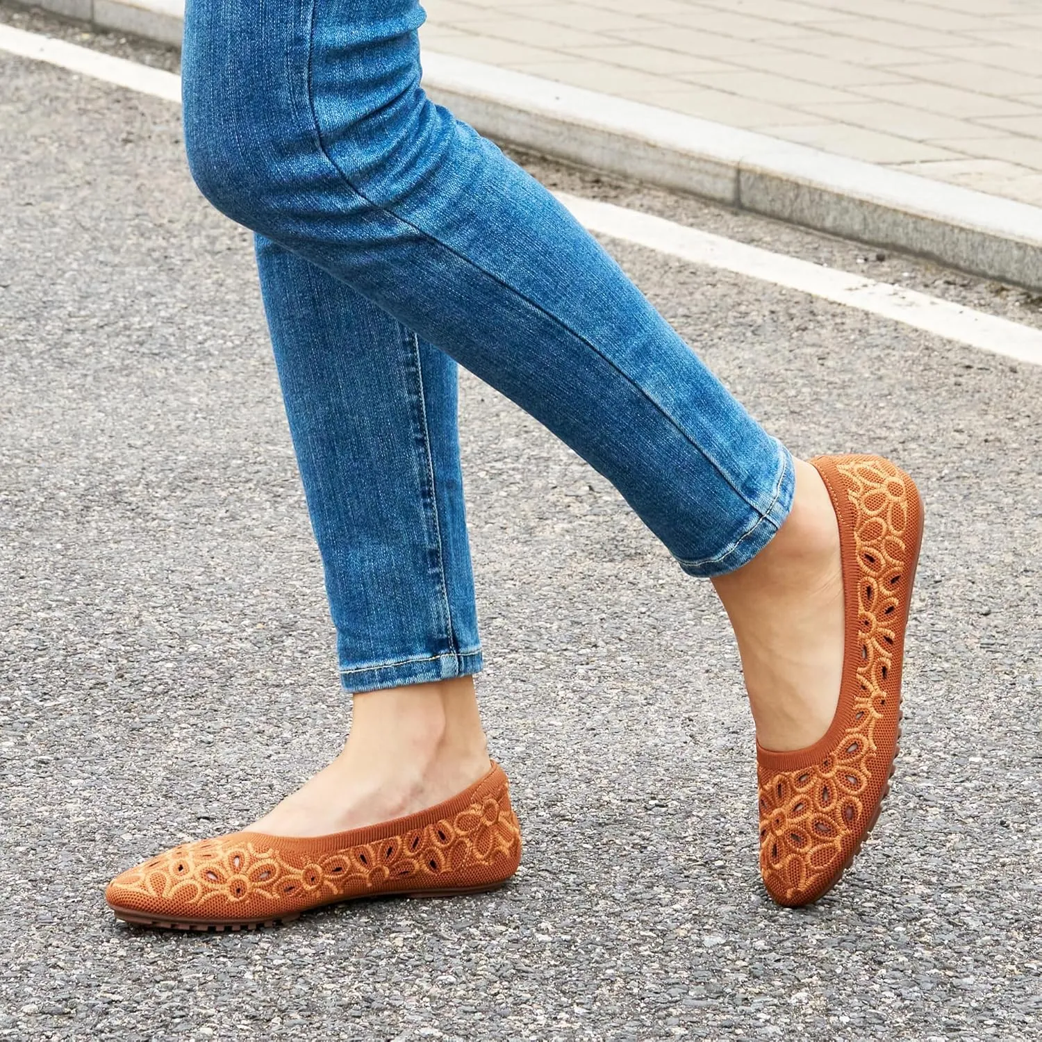 Ablanczoom Ballet Flats Shoes for Women: Round Toe Slip on Summer Comfortable Dress Shoes for Work Casual Wedding