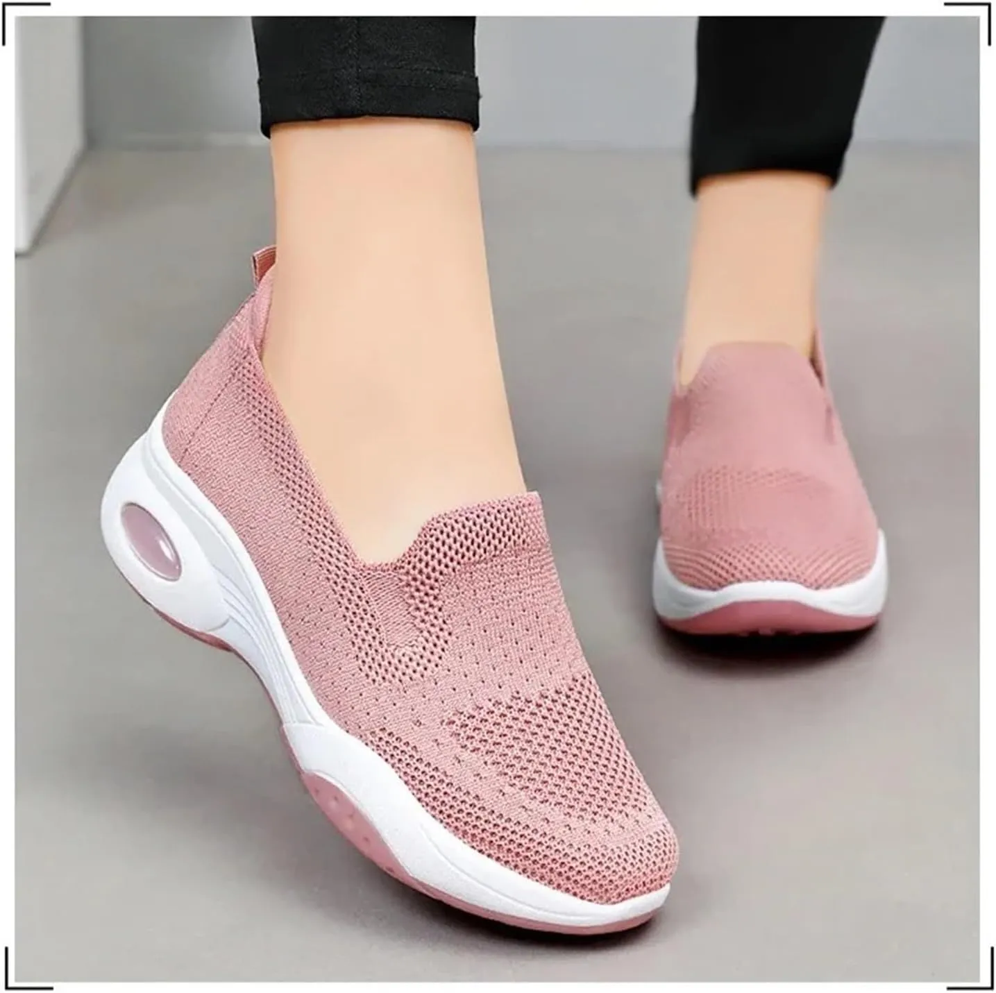 Adults Platform Sneakers Lightweight Breathable Travel Flats Shoes Air Cushion Sports Tennis Walking Shoes For Students