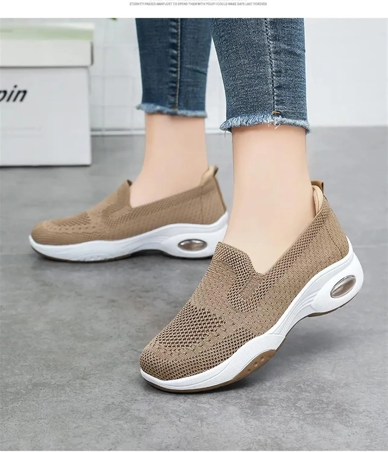 Adults Platform Sneakers Lightweight Breathable Travel Flats Shoes Air Cushion Sports Tennis Walking Shoes For Students