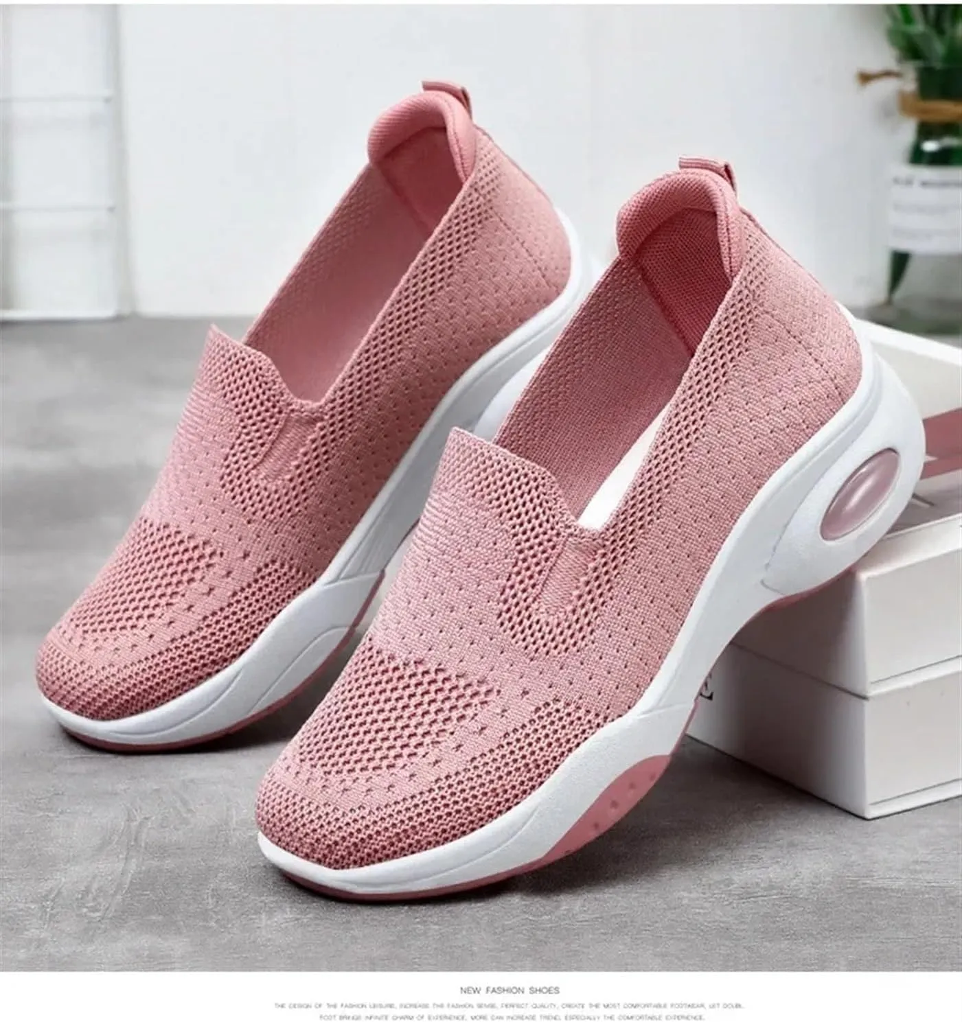 Adults Platform Sneakers Lightweight Breathable Travel Flats Shoes Air Cushion Sports Tennis Walking Shoes For Students