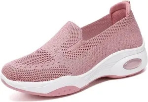 Adults Platform Sneakers Lightweight Breathable Travel Flats Shoes Air Cushion Sports Tennis Walking Shoes For Students