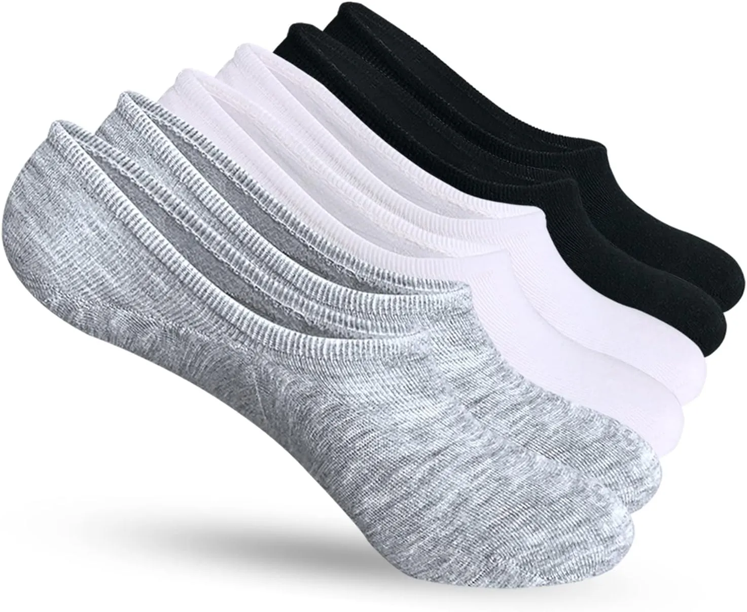AKOENY No Show Socks Womens 6 Pairs Low Cut Invisible Ankle for Flats Sneakers Liner Loafer