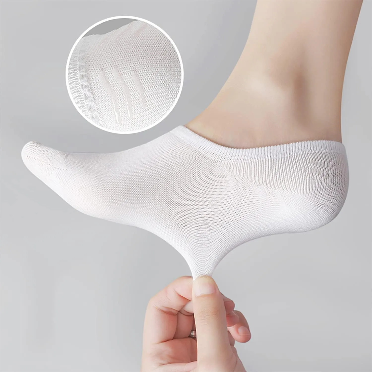 AKOENY No Show Socks Womens 6 Pairs Low Cut Invisible Ankle for Flats Sneakers Liner Loafer