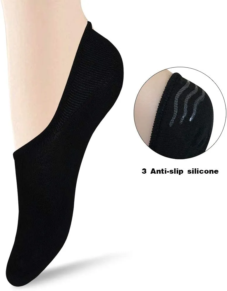 AKOENY No Show Socks Womens 6 Pairs Low Cut Invisible Ankle for Flats Sneakers Liner Loafer