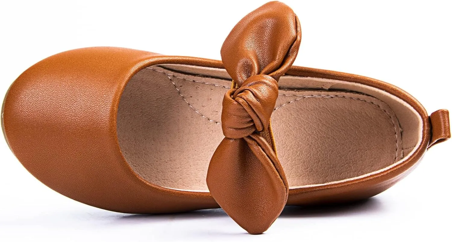 Amtidy Girls Dress Shoes Mary Jane Wedding Party Shoes Flower Bridesmaids Princess Shoes Ballet Flat (Toddler/Little Kid/Big Kid)