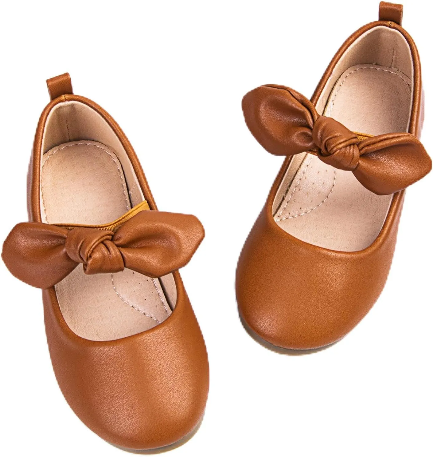 Amtidy Girls Dress Shoes Mary Jane Wedding Party Shoes Flower Bridesmaids Princess Shoes Ballet Flat (Toddler/Little Kid/Big Kid)
