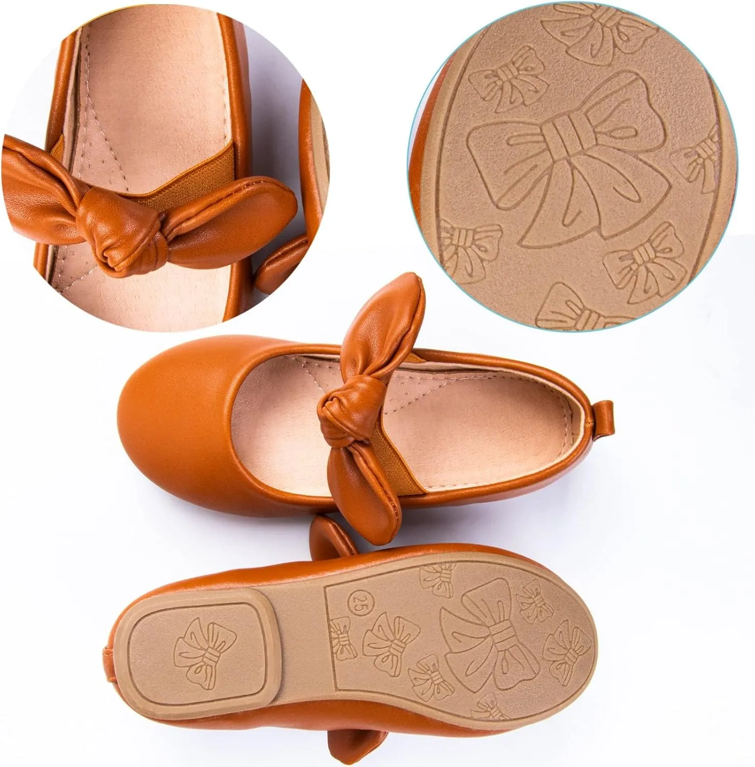 Amtidy Girls Dress Shoes Mary Jane Wedding Party Shoes Flower Bridesmaids Princess Shoes Ballet Flat (Toddler/Little Kid/Big Kid)