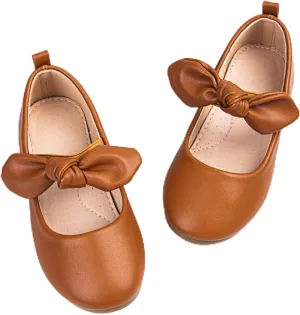 Amtidy Girls Dress Shoes Mary Jane Wedding Party Shoes Flower Bridesmaids Princess Shoes Ballet Flat (Toddler/Little Kid/Big Kid)