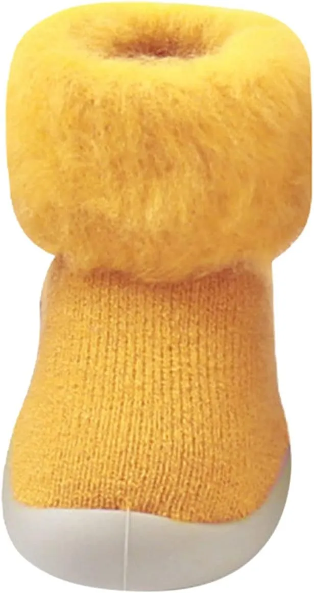 Baby Boys' Shoes,Baby Girls Kids Solid Knit Stocking Socks Shoes Slipper Soft Warm Boys Sole Rubber Shoes Kawaii Shoes