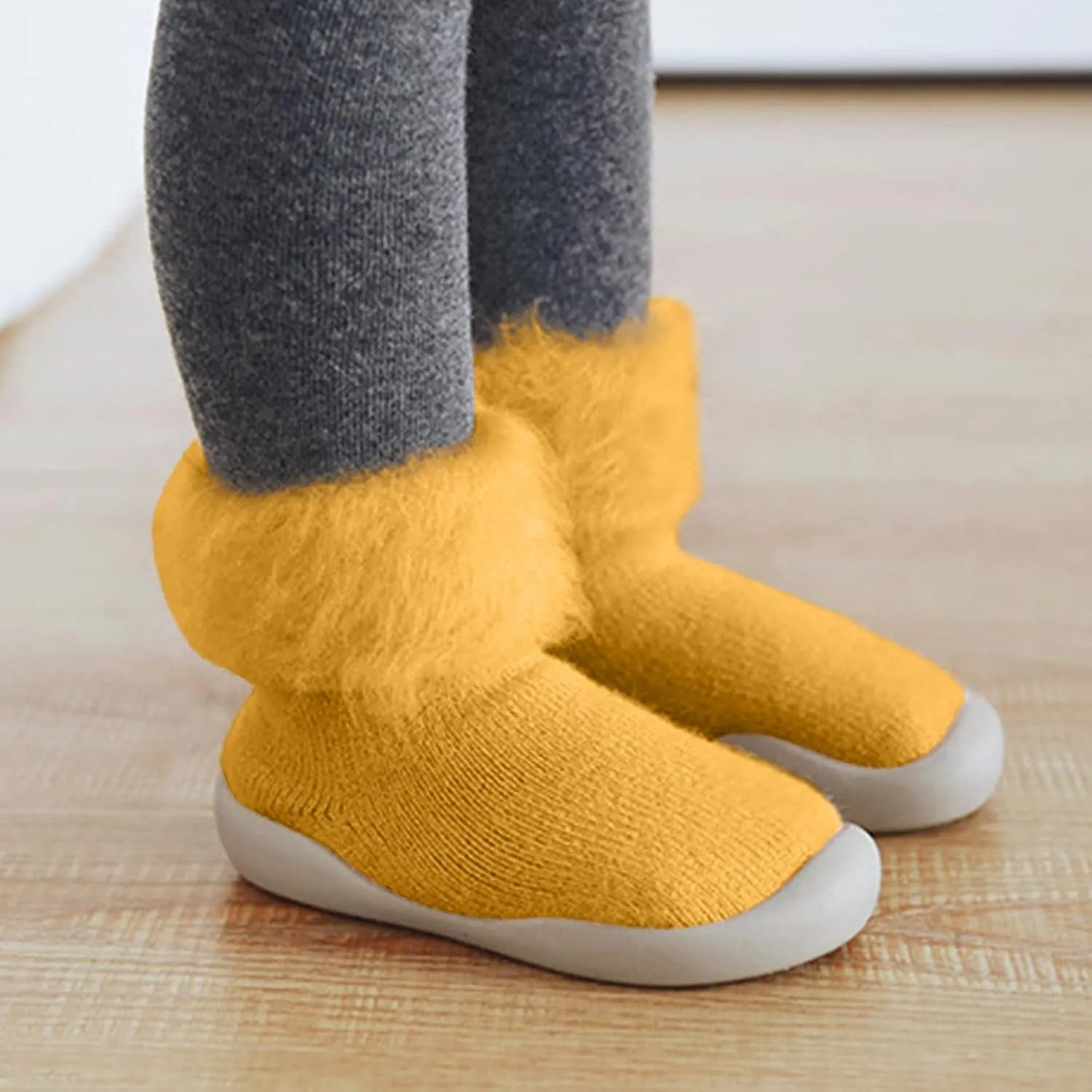 Baby Boys' Shoes,Baby Girls Kids Solid Knit Stocking Socks Shoes Slipper Soft Warm Boys Sole Rubber Shoes Kawaii Shoes