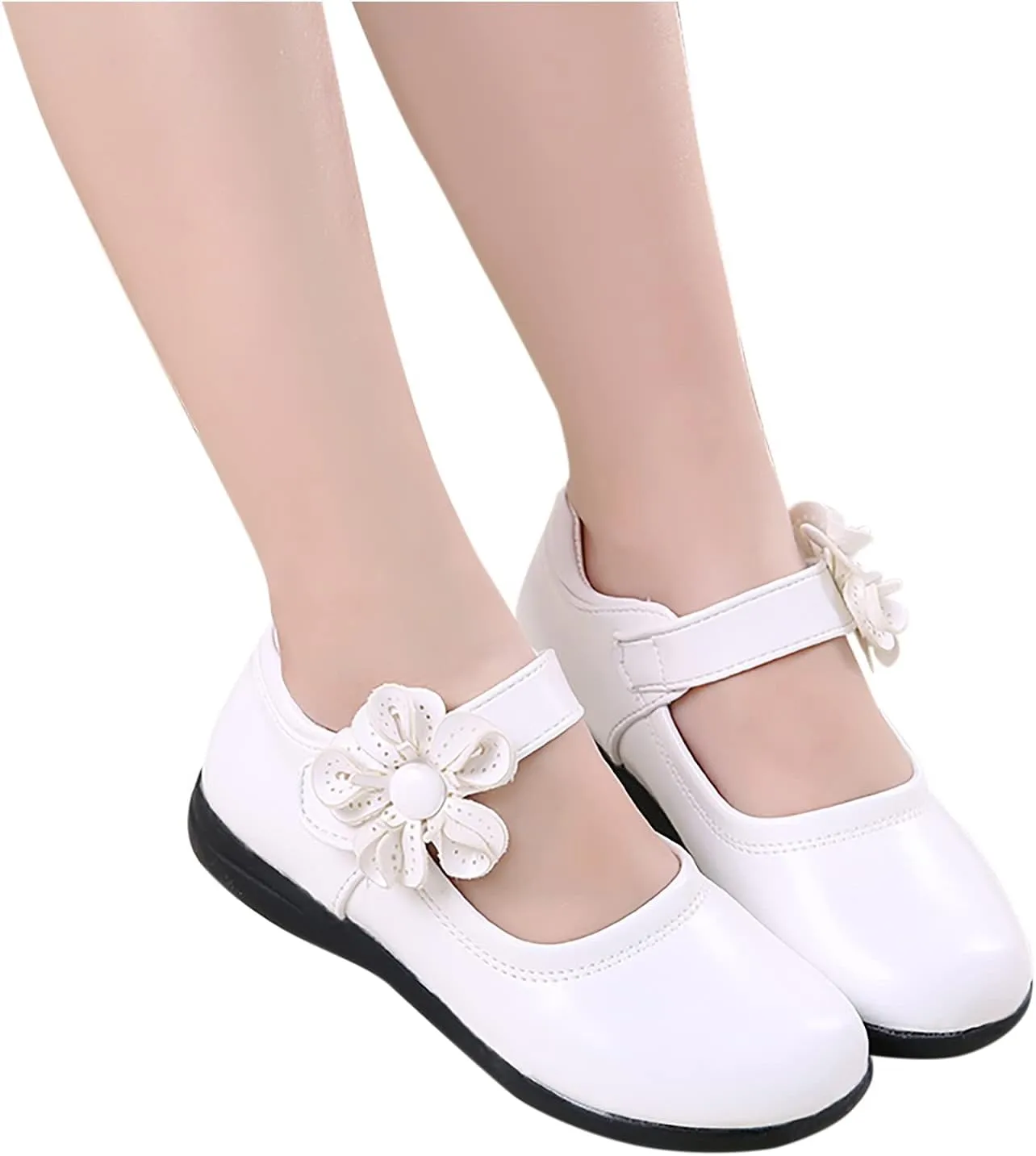 Baby Girls Dress Shoes Toddler Girls School Uniform Shoes Mary Jane Flower Girl Ballet Flats for Wedding Party