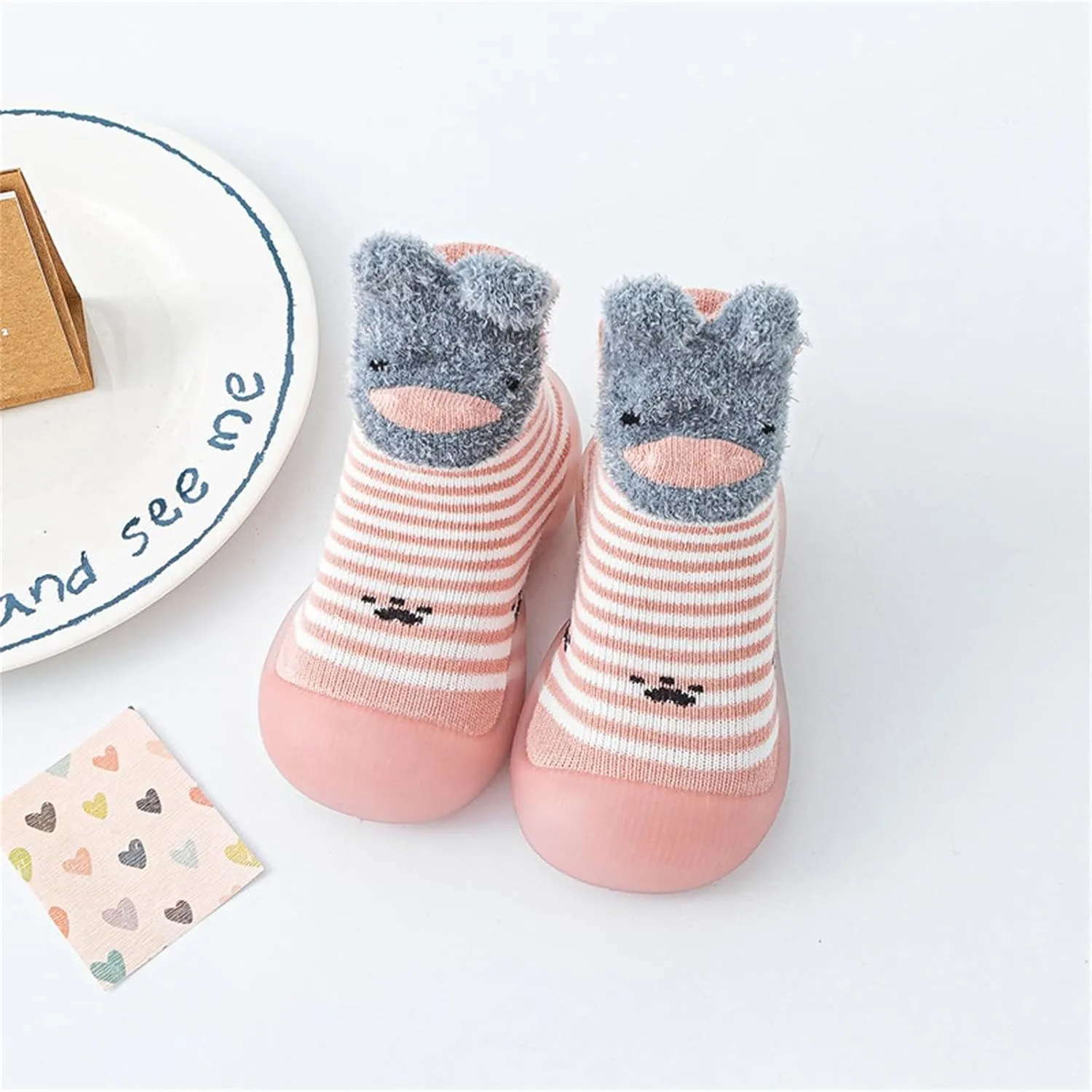 Baby Shoes Children Todller Shoes Autumn Winter Boys Girls Floor Sports Shoes Socks Shoes Flat House Shoes B