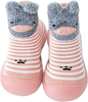 Baby Shoes Children Todller Shoes Autumn Winter Boys Girls Floor Sports Shoes Socks Shoes Flat House Shoes B