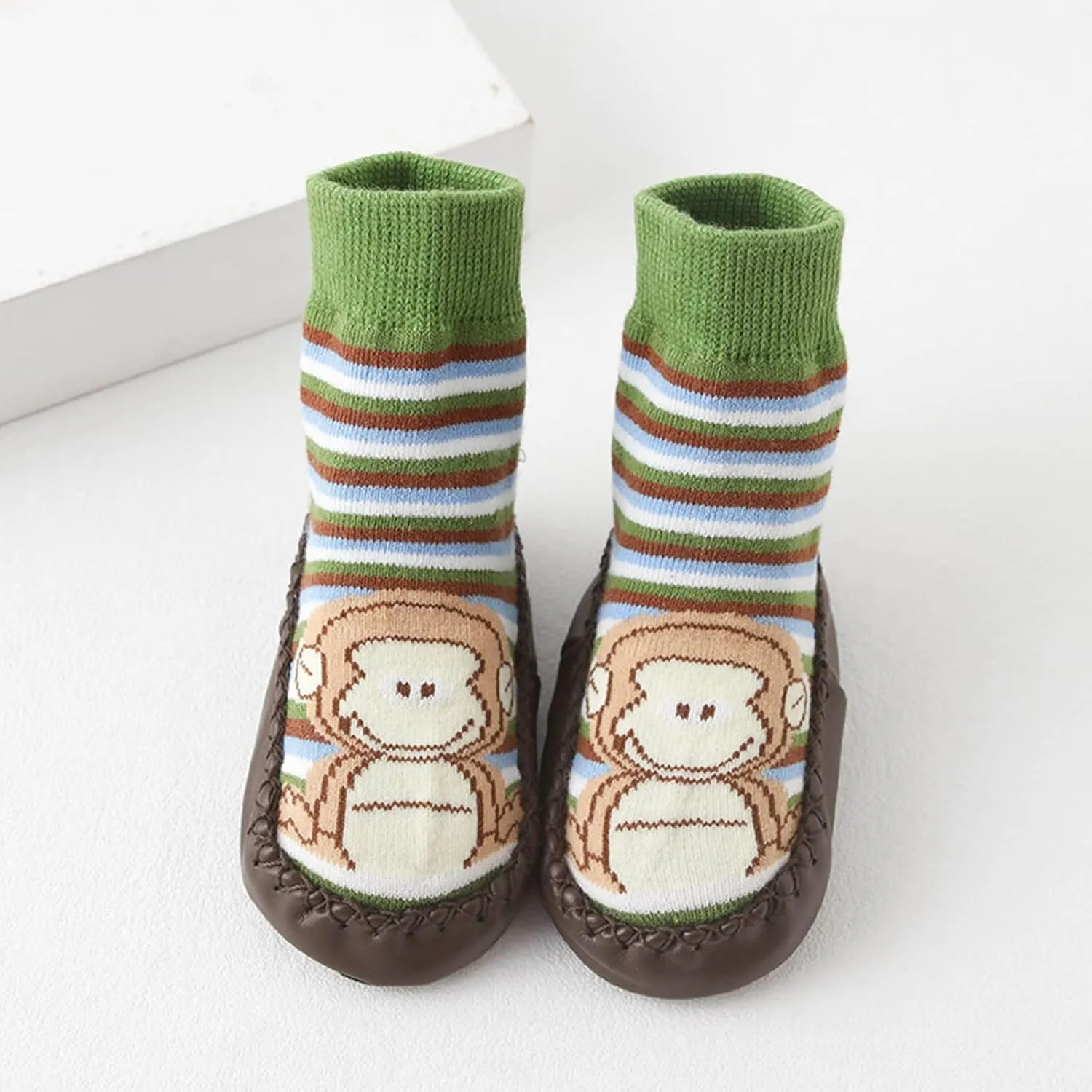 Baby Sock Shoes Children Toddler Autumn Winter Boys Girls Floor Sports Shoes Socks Shoes Flat White Shoes B