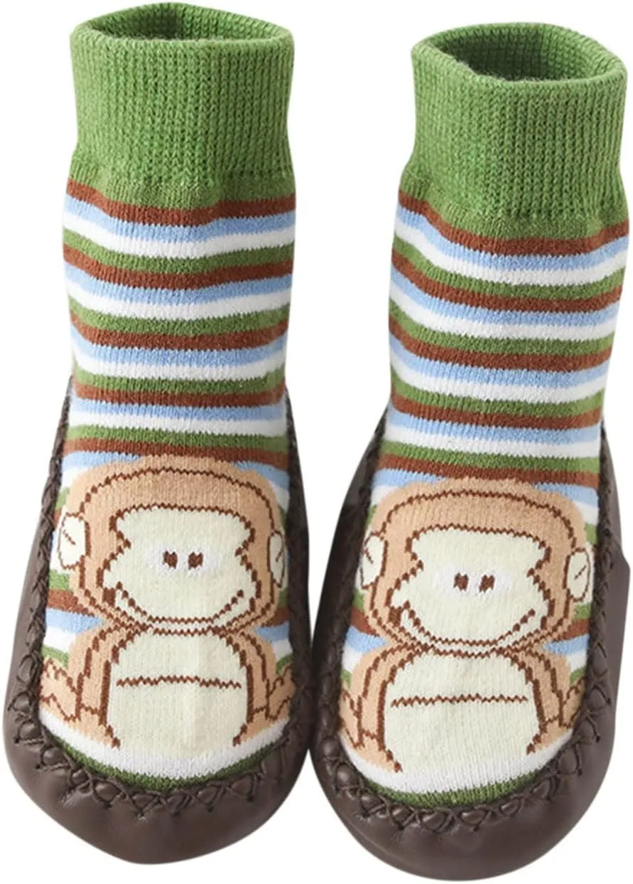 Baby Sock Shoes Children Toddler Autumn Winter Boys Girls Floor Sports Shoes Socks Shoes Flat White Shoes B