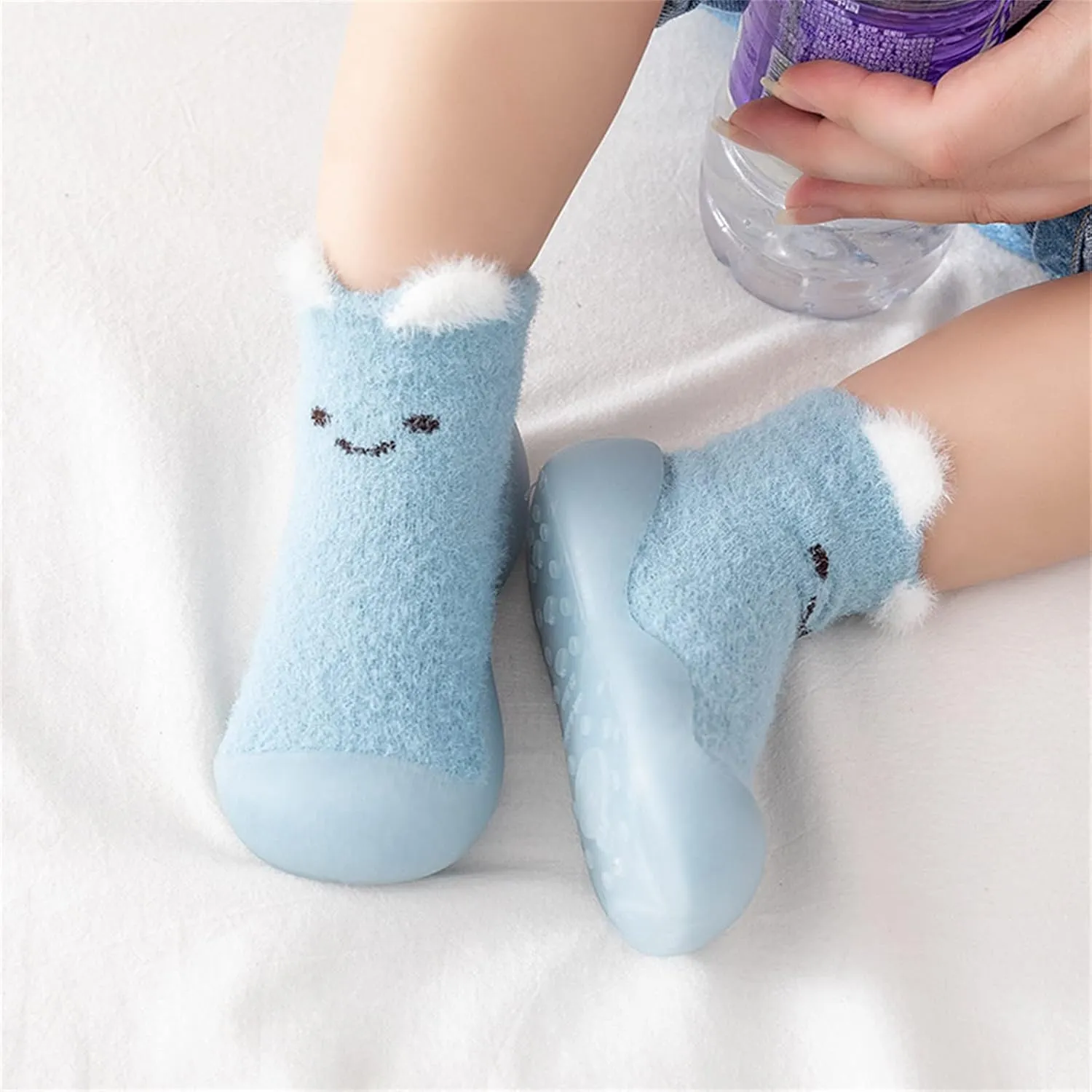 Baby Walking Shoes,Infant Boys Girls Cartoon Socks Shoes Fleece WarmThe Floor Socks Non Slip Prewalker Cute Shoes