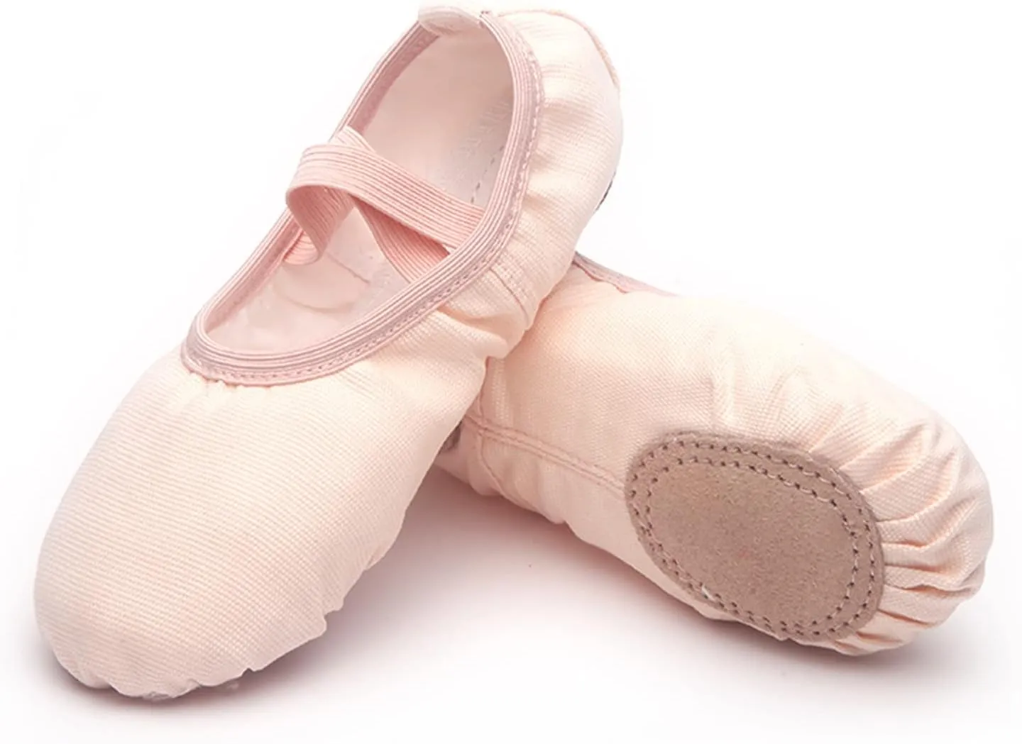 Ballet Shoes for Girls Dance Ballet Slippers No-Tie Canvas Ballerina Shoes for Toddler Kids Yoga Dance Shoes
