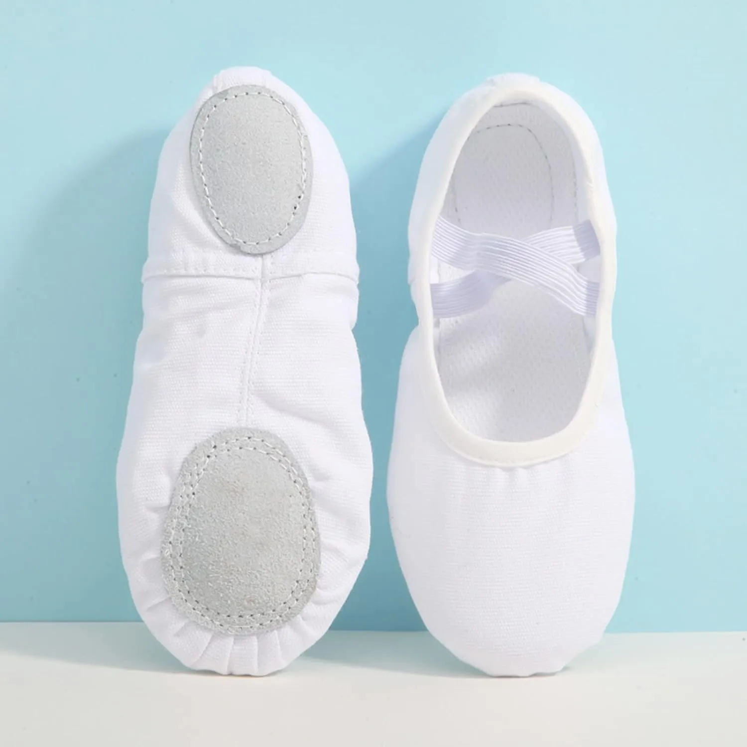Ballet Shoes for Girls Dance Ballet Slippers No-Tie Canvas Ballerina Shoes for Toddler Kids Yoga Dance Shoes
