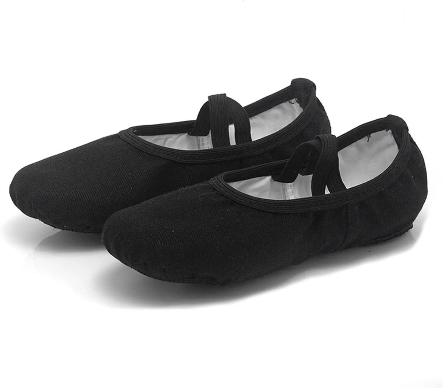 Ballet Shoes for Girls Dance Ballet Slippers No-Tie Canvas Ballerina Shoes for Toddler Kids Yoga Dance Shoes