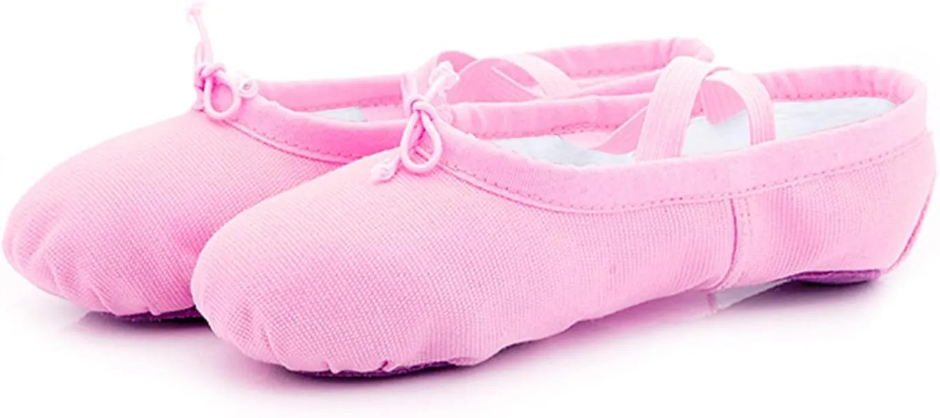 Ballet Shoes for Girls Practise Dance Solid Performance Slipper Canvas Split Sole Shoes for Kids Toddlers