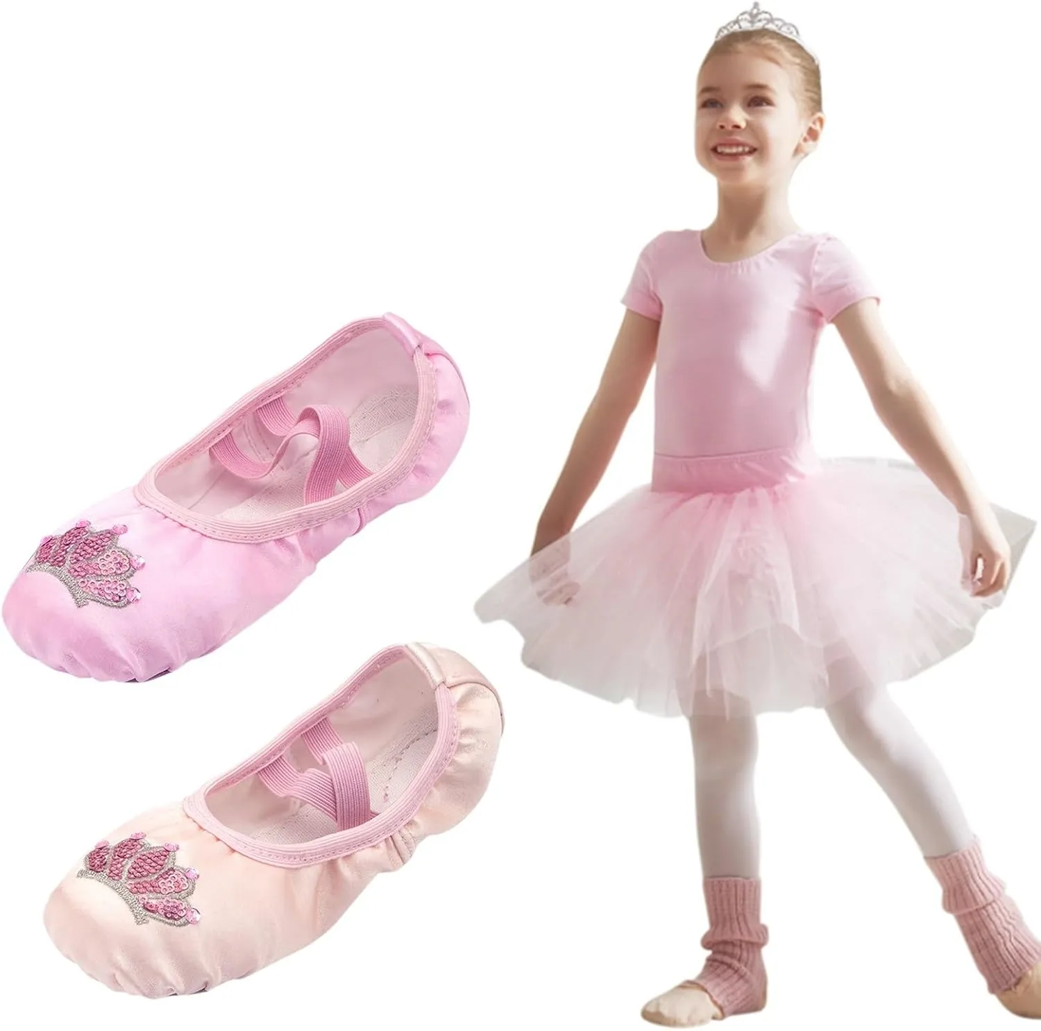 Ballet Shoes for Girls Toddler Ballet Slippers Highly Elastic Canvas Shoes Girls Ballerina Dance Shoes Flats Shoes