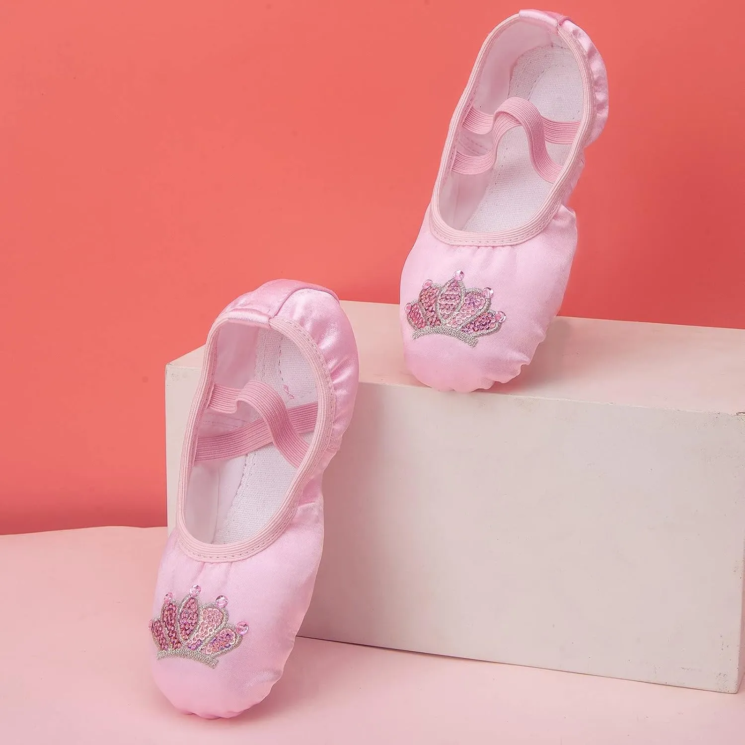 Ballet Shoes for Girls Toddler Ballet Slippers Highly Elastic Canvas Shoes Girls Ballerina Dance Shoes Flats Shoes
