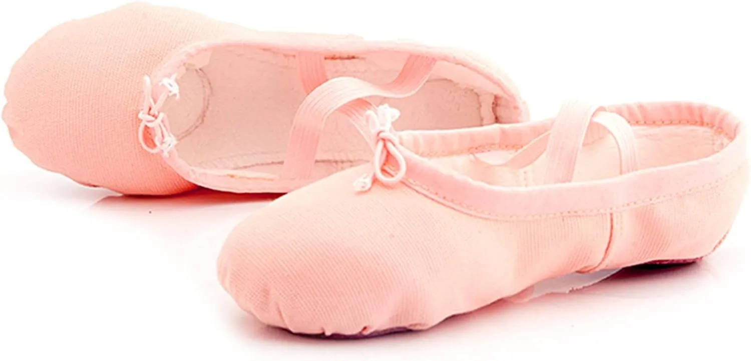 Ballet Shoes for Girls Toddler Dance Shoes Ballet Flats Canvas Ballerina Shoes for Kids Ballet Slippers