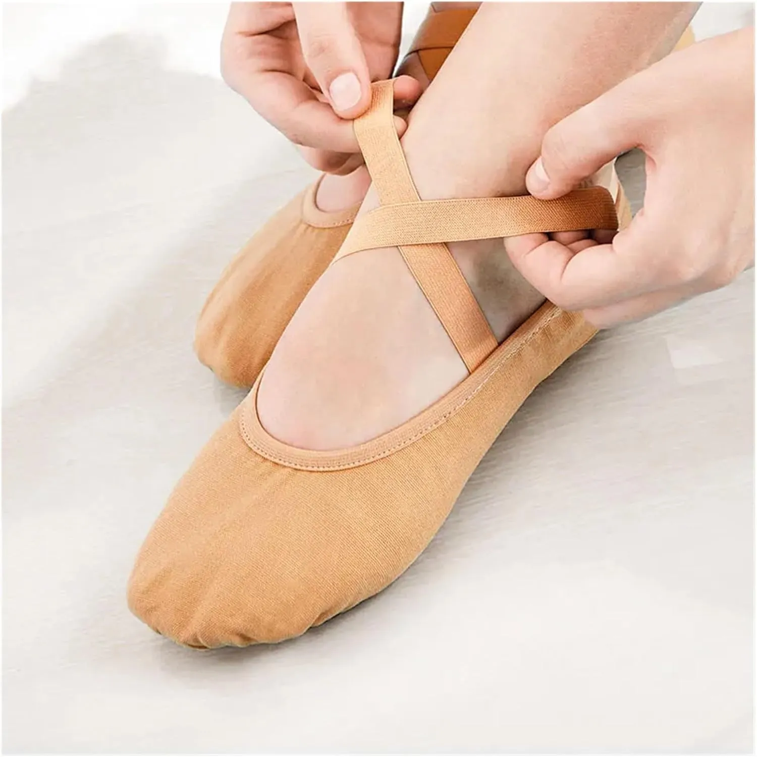 Ballet Shoes Women Ballet Shoes Dance Adult Children Ballet Slippers Soft Sole Professional Canvas Dance Training Shoes for Ballet for Girls Toddler Ballet Slippers(Pink,44)