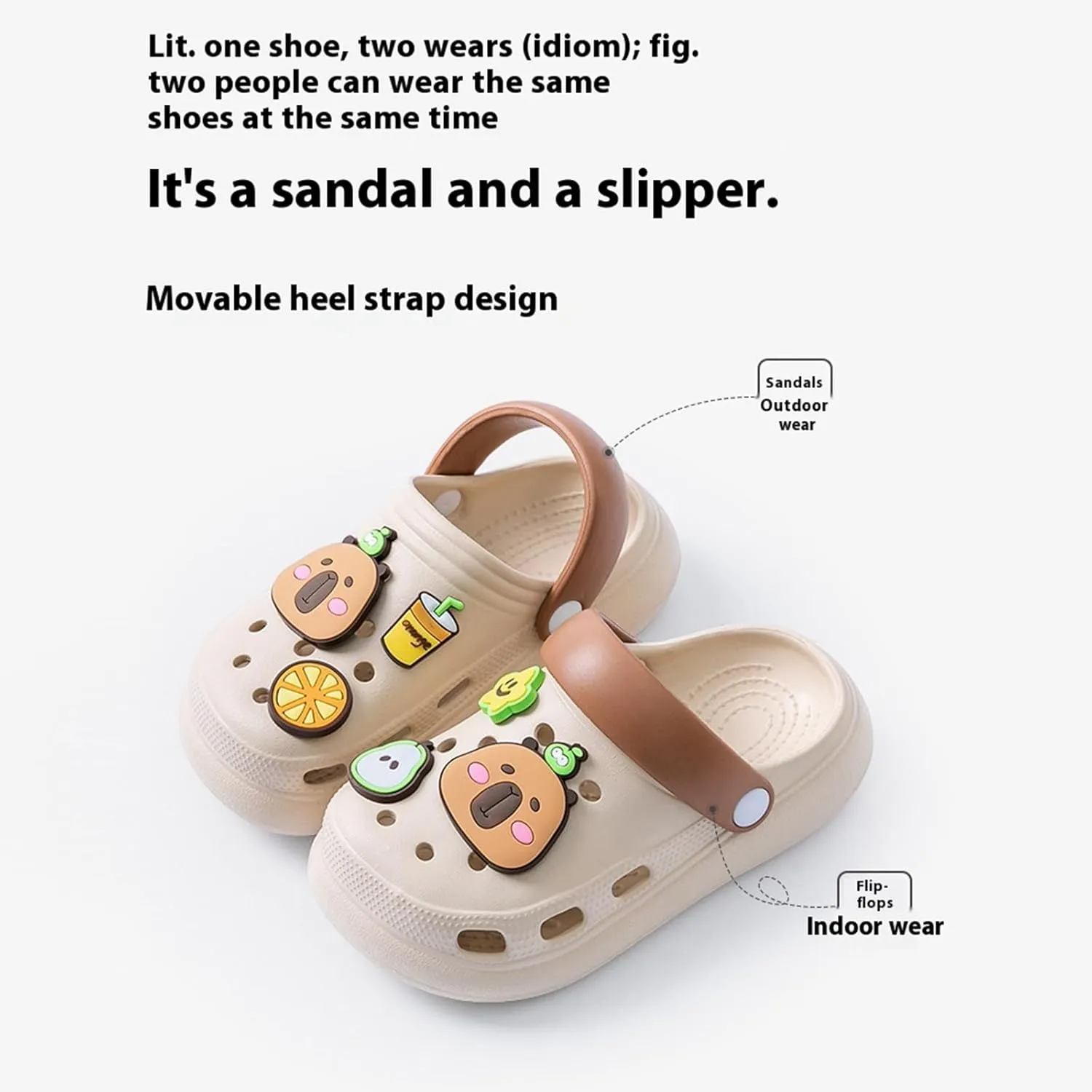 Beach Vacation Essentials Clogs for Toddler Kids Cartoon Garden Water Shower Shoes Slides Slippers Pool Sandals for Boys Girl