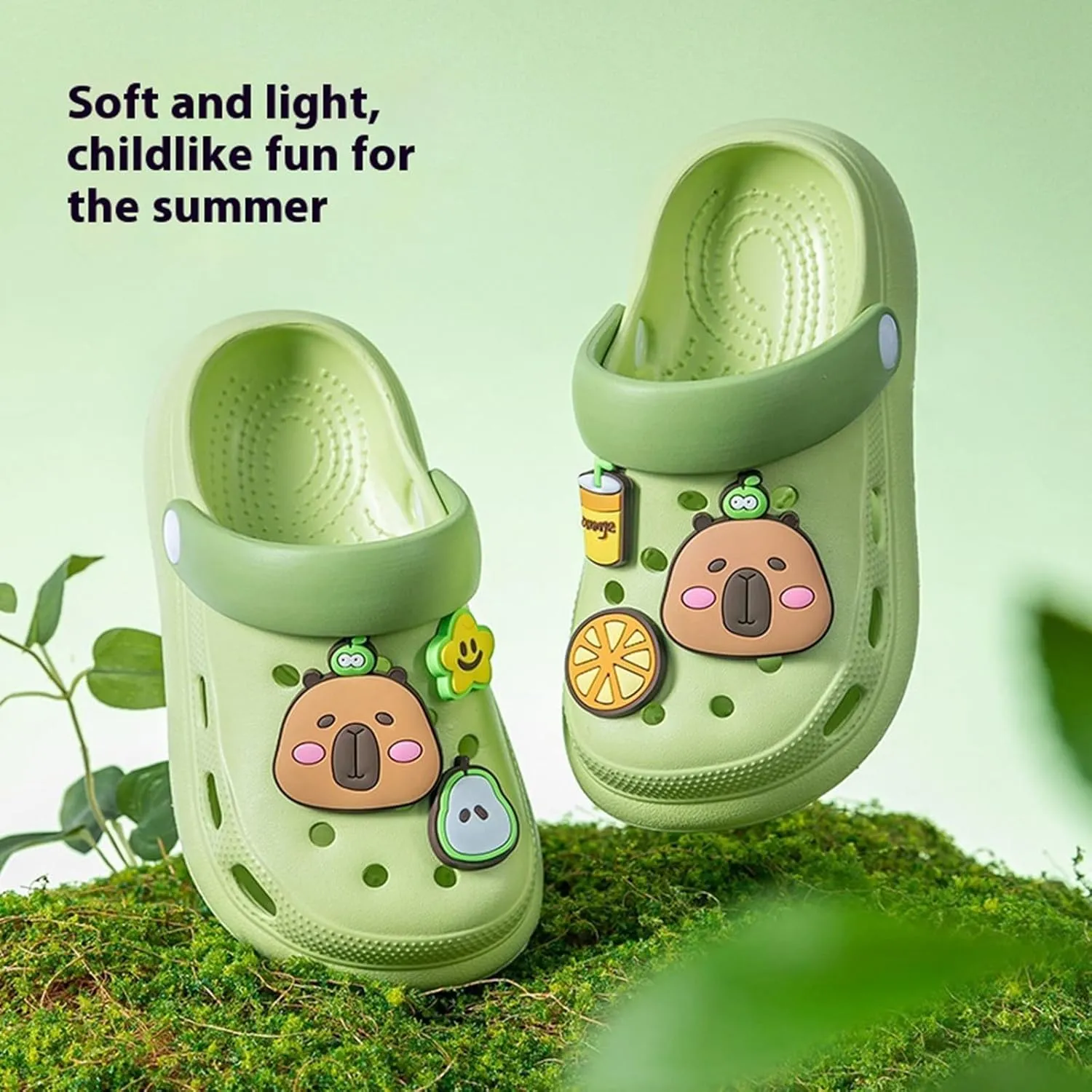 Beach Vacation Essentials Clogs for Toddler Kids Cartoon Garden Water Shower Shoes Slides Slippers Pool Sandals for Boys Girl