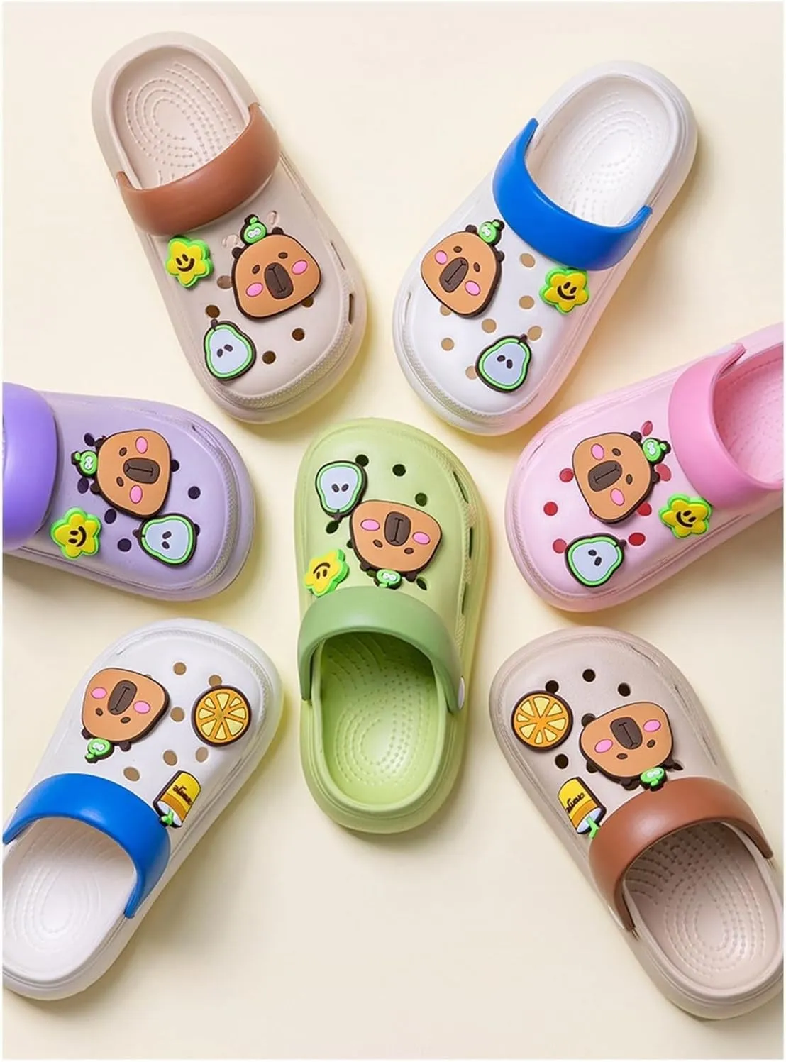 Beach Vacation Essentials Clogs for Toddler Kids Cartoon Garden Water Shower Shoes Slides Slippers Pool Sandals for Boys Girl