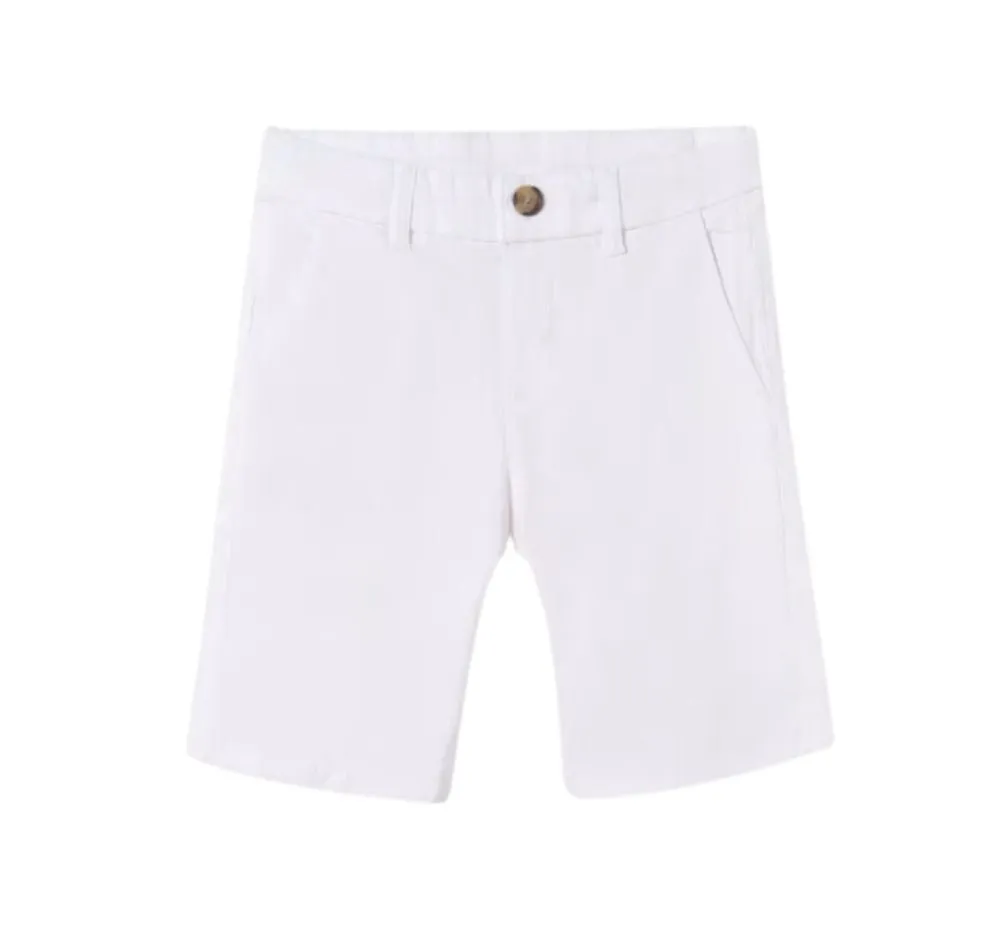 Bermuda Chino Sarga Bsico Blanco
