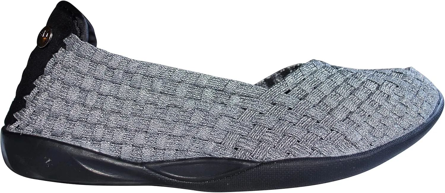 Bernie Mev Catwalk Women's Flat Shoes (42 EU, Pewter, Numeric_10_Point_5)