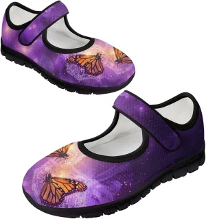 Binienty Women's Ankle Strap Mary Janes Round Toe Mesh Ballet Flats Memory Foam Walking Sneakers