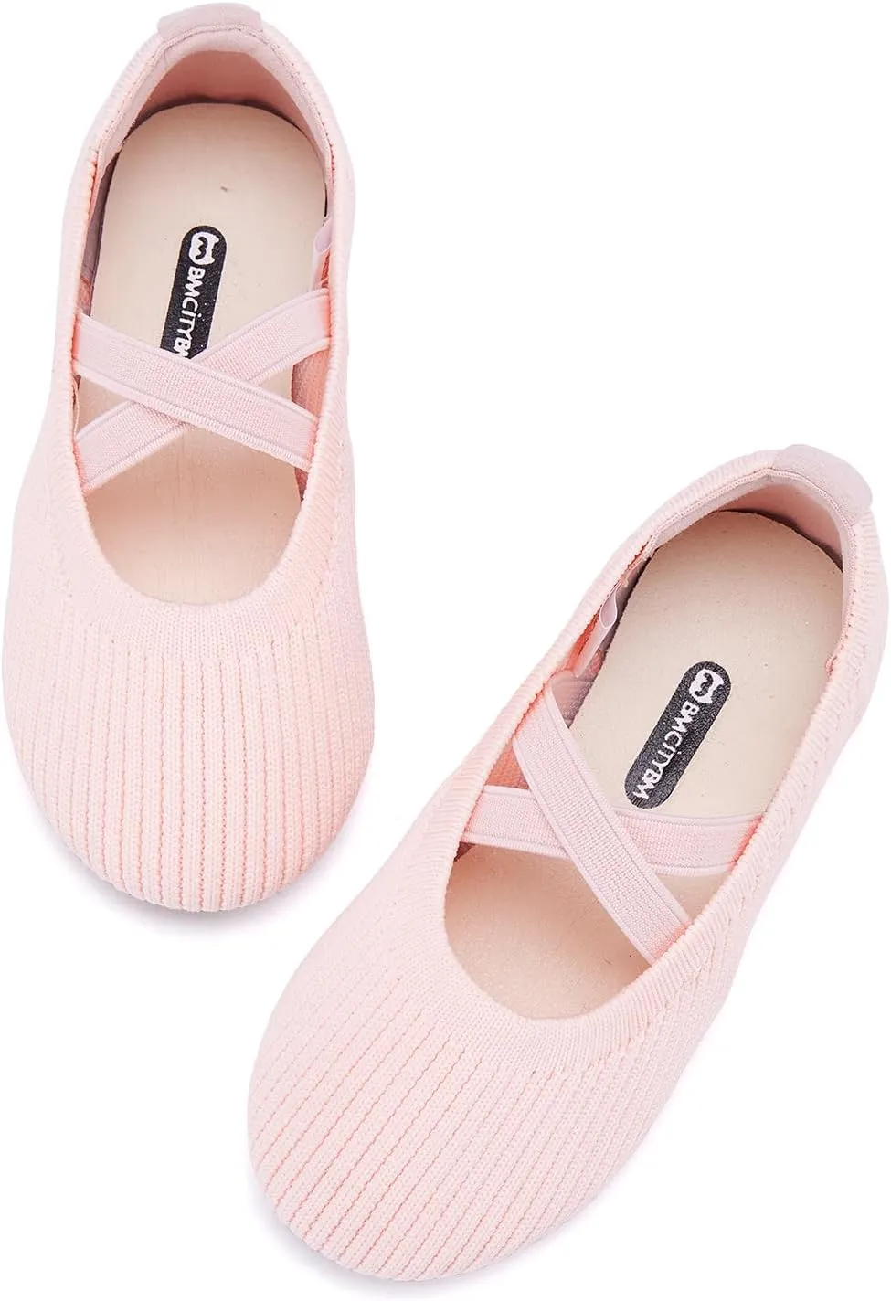 BMCiTYBM Toddler Girl Ballet Flats Comfortable Knit Casual Dressy Shoes for Girl Party School Shoes