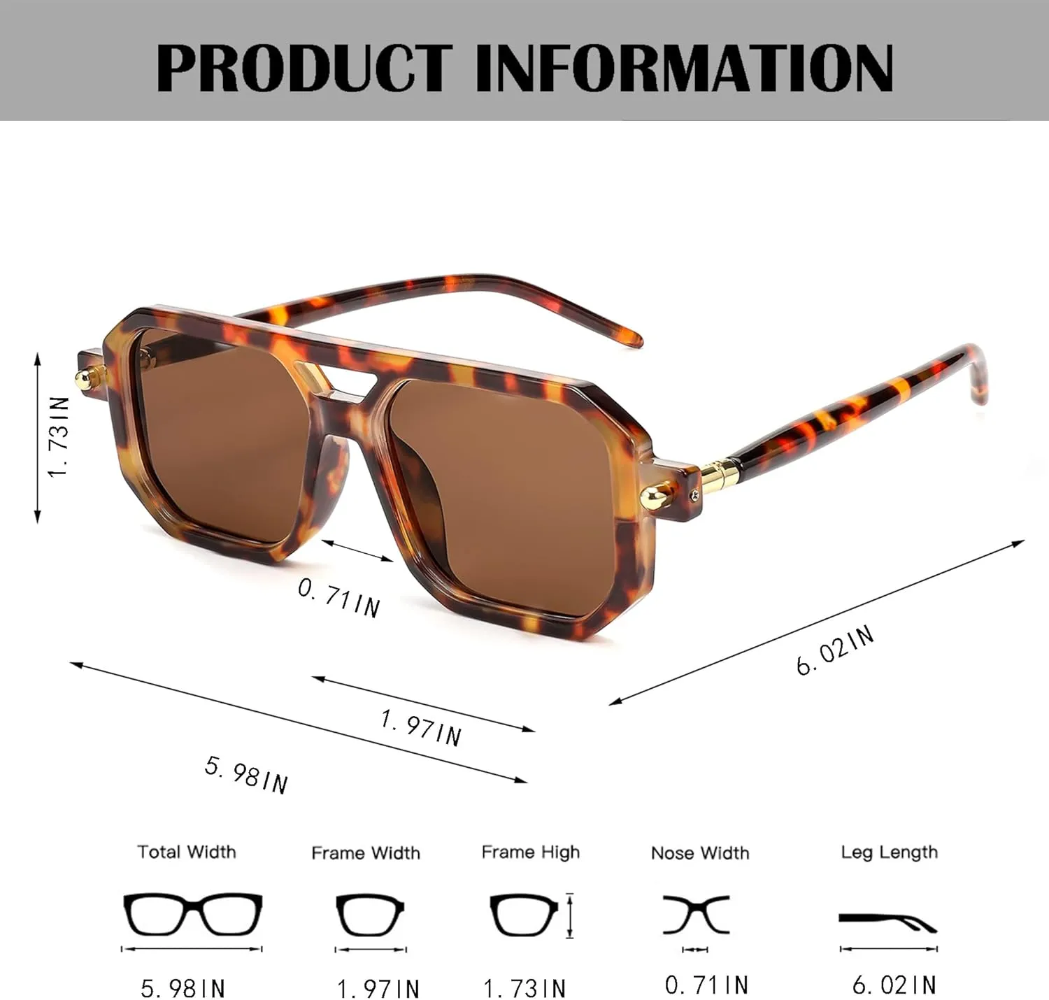 BUTABY Retro Square 70s Flat Aviator Sunglasses Women Men Vintage Trendy Plastic Frame Sun Glasses UV400 Protection
