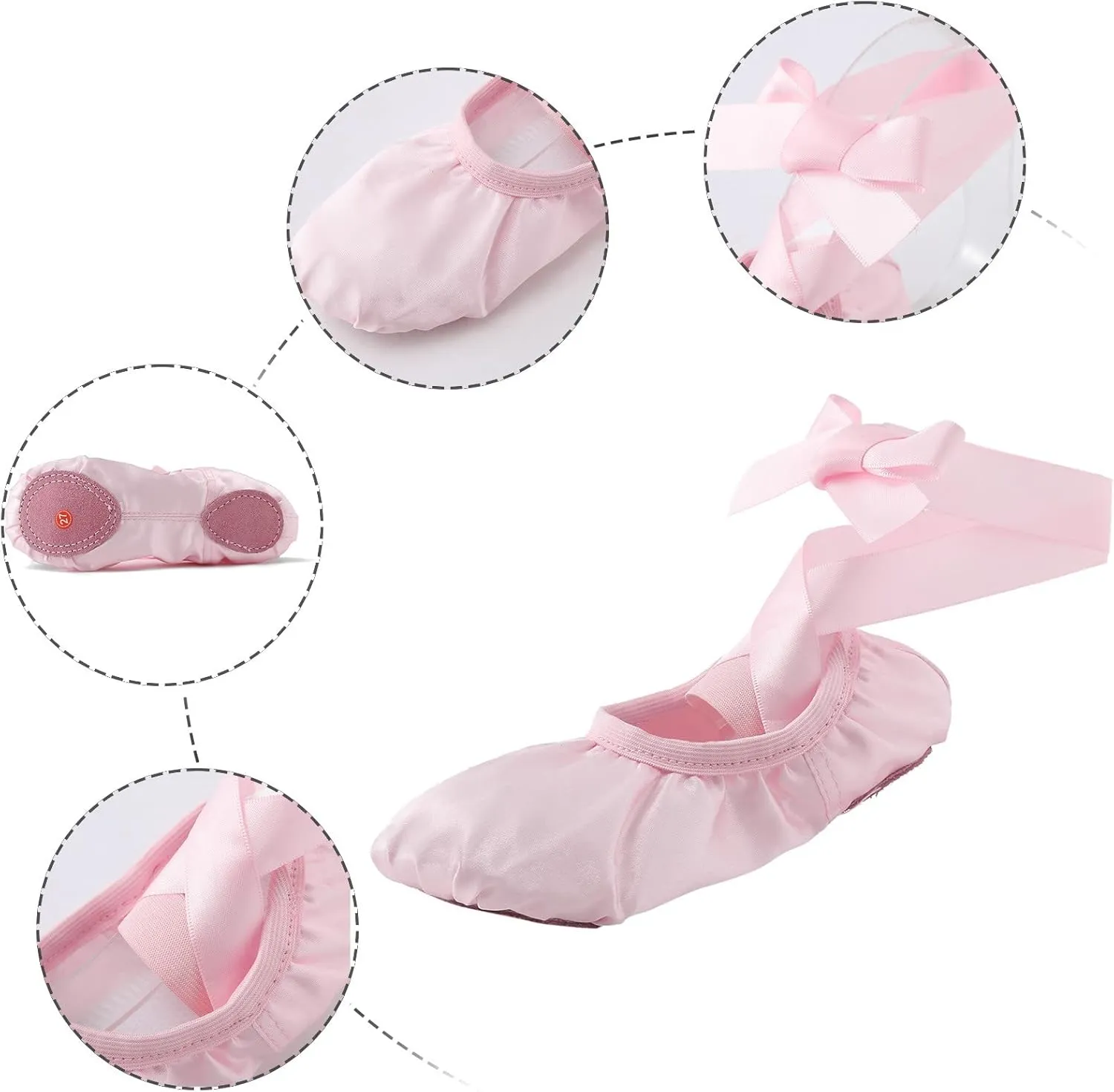 Canvas Ballet Shoes for Toddler Girls Ballet Slippers Dance Shoes(Toddler/Little/Big Kids) Girls Ballerina Pointe