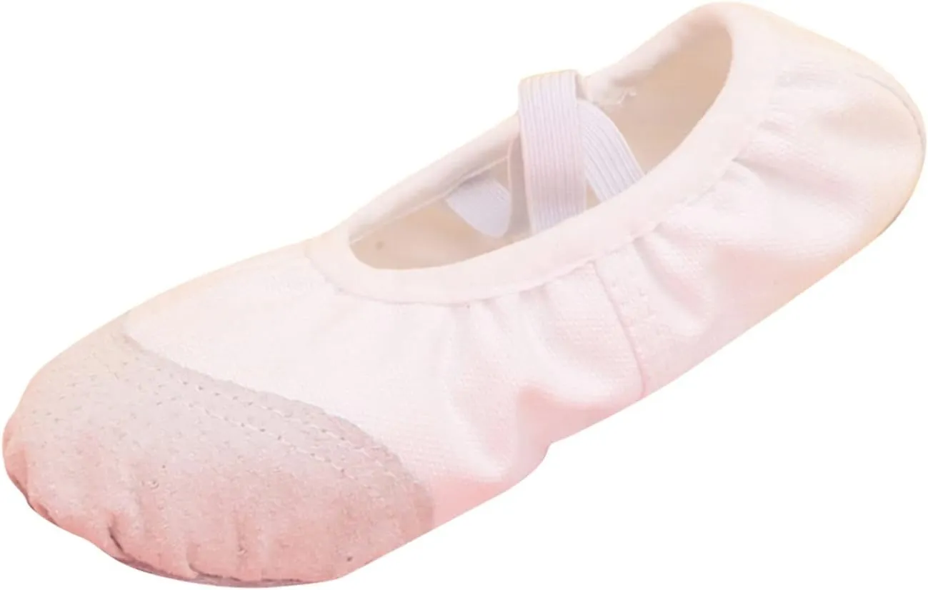 Canvas Ballet Shoes Highly Stretch Girls Boys Ballet Slippers Split Sole Yoga Dance Shoe with Elastic for Kids