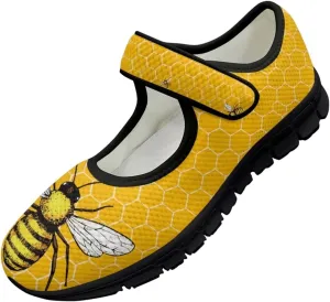 chaqlin Women Flat Shoes Non Slip Sneakers Mary Jane Comfortable Mesh Walking Tennis Shoe Wide Toe Zero Drop Athletic Strap Sneaker
