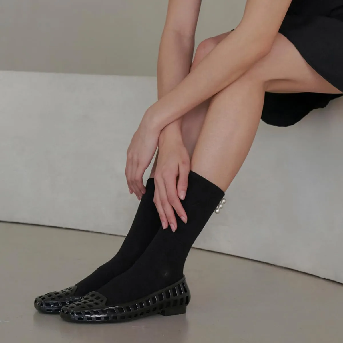 Classic/Slip on Dress Sandals, Squared Toe Flats, Jellies, Jelly Shoes for Women