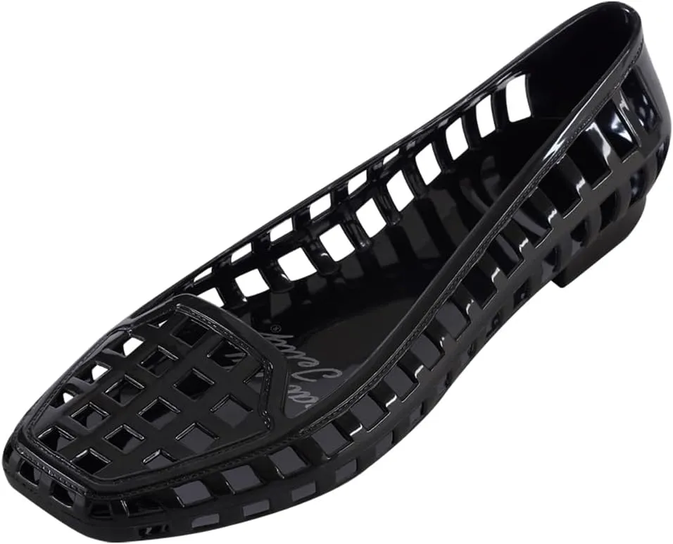 Classic/Slip on Dress Sandals, Squared Toe Flats, Jellies, Jelly Shoes for Women