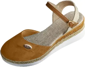 Closed Toe Sandals for Women Summer Dressy Comfort Single Shoes Casual Thick Sole Sandal Buckle Strap Flats